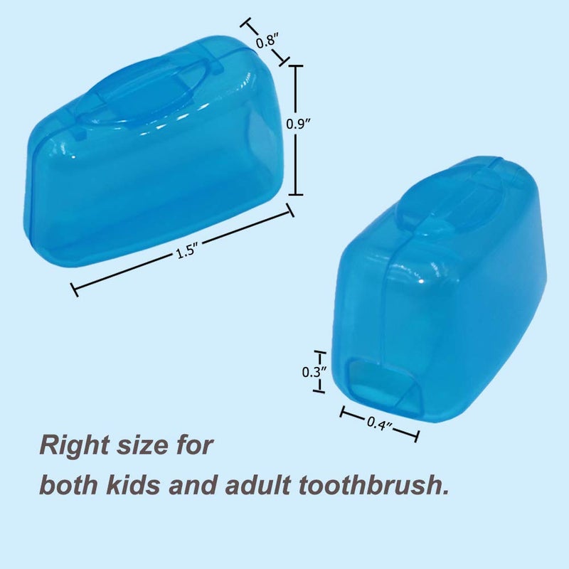 V-TOP 20 Pack Travel Toothbrush Head Covers, Portable Toothbrush Pod Caps Case Protector for Home and Outdoor - Image 4